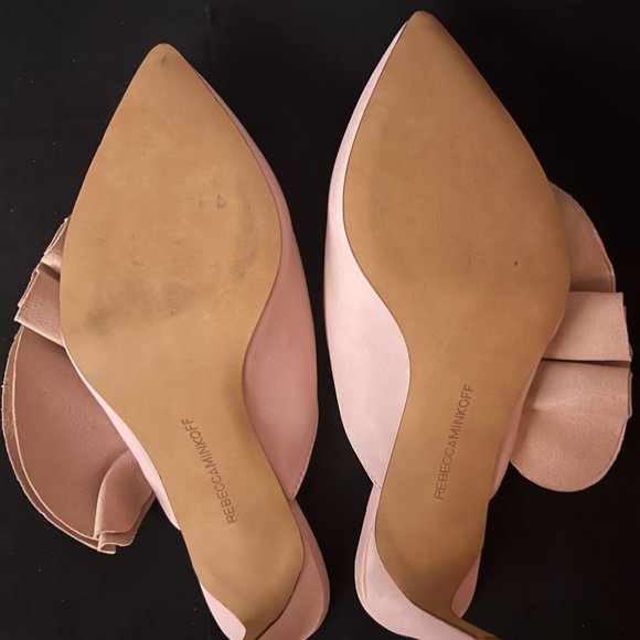 Rebecca Minkoff Giov Pink Heeled Mules - Picture 7 of 7